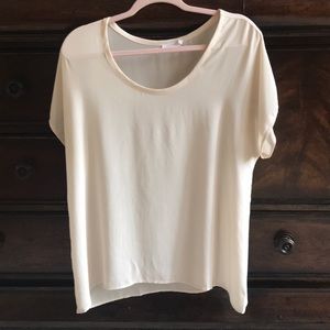 Off white short sleeve top